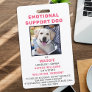 Personalized Photo Emotional Support Dog ID Badge