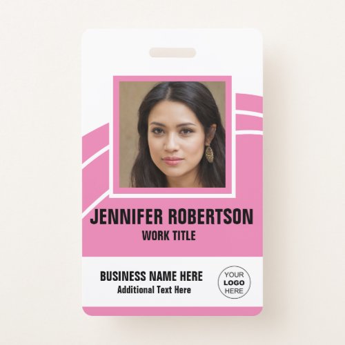 Personalized Photo Employee Badge