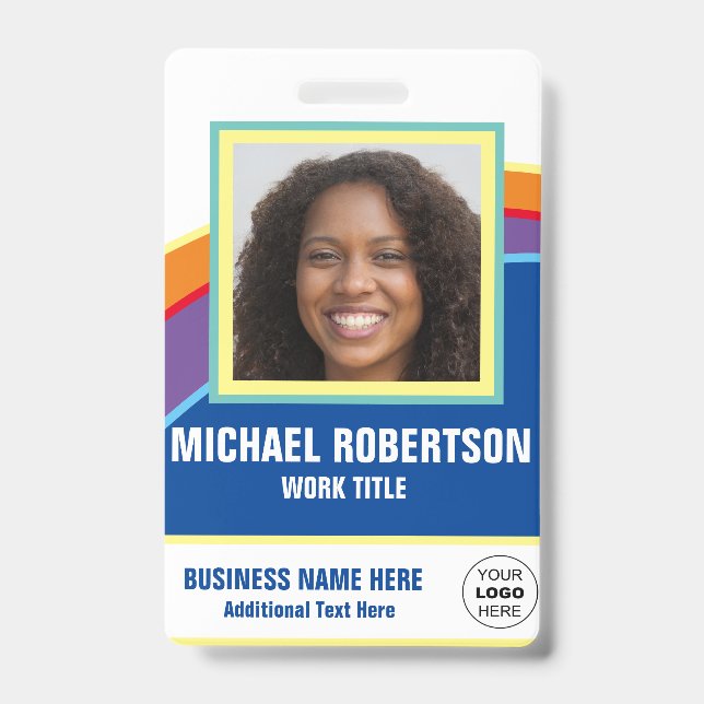 Personalized Photo Employee Badge (Front)