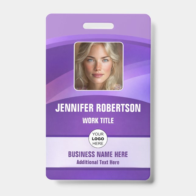 Personalized Photo Employee Badge (Front)
