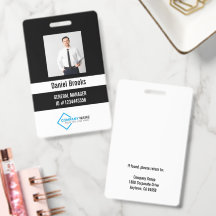 Personalized Photo Employee Logo Badge
