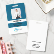 Personalized Photo Employee Logo Badge