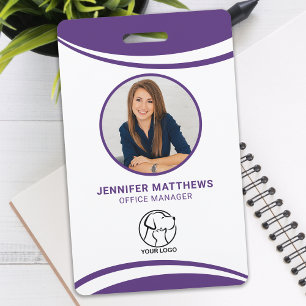 Personalized Photo Employee Logo Name Badge