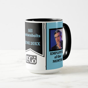Personalized photo employee of the month mug