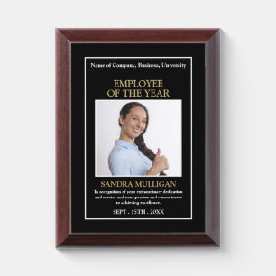 Personalized Photo - Employee Wooden Award Plaque
