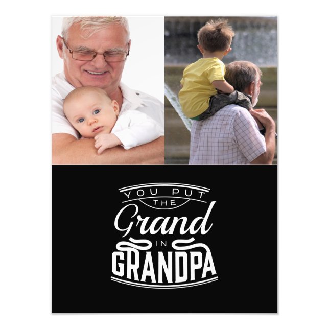 Personalized Photo Enlargement For Grandpa (Front)