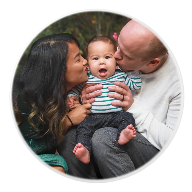 Personalized Photo Family Ceramic Knob (Front)