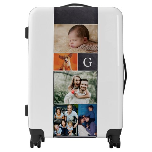 Personalized Photo family collage reunion monogram Luggage