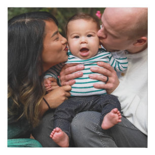 Personalized Photo Family Faux Canvas Print