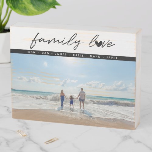 Personalized Photo Family Love Memories  Wooden Box Sign