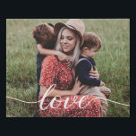 Personalized Photo Family Love Script Faux Canvas Print<br><div class="desc">Using a beautiful and modern script for the word "Love",  this family love faux canvas print can be easily personalized with your own favorite family photo. A cherished gift to be enjoyed for years to come.</div>