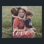 Personalized Photo Family Love Script Faux Canvas Print<br><div class="desc">Using a beautiful and modern script for the word "Love",  this family love faux canvas print can be easily personalized with your own favorite family photo. A cherished gift to be enjoyed for years to come.</div>