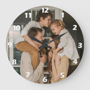 Personalized Photo Family Memories Large Clock