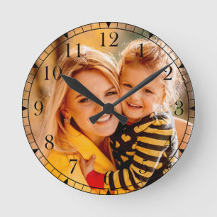 Personalized Photo Family Memory Keepsake Round Clock