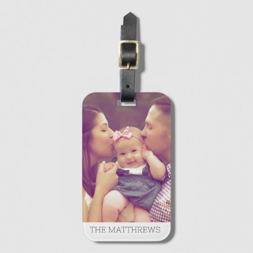 Personalized Photo Family Name   Luggage Tag