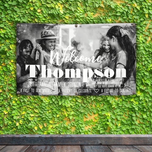 Personalized Photo Family Reunion Banner