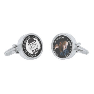 Personalized PHOTO Father of Bride Groom Wedding Cufflinks