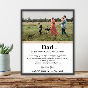 Personalized Photo Father's Day Gift Poster