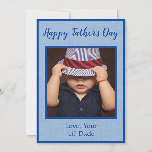 Personalized Photo Father's Day Holiday Card (Front)