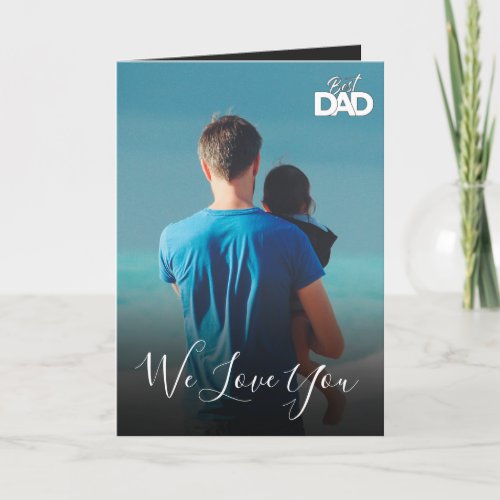 Personalized Photo Fathers Day Holiday gift Card