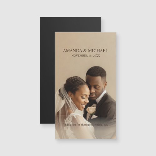 Personalized Photo Favor with Names & Wedding Date