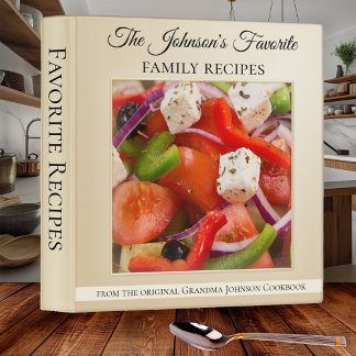 Personalized Photo Favorite Recipe Binder