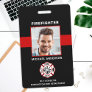 Personalized Photo Firefighter ID Fireman ID Card  Badge