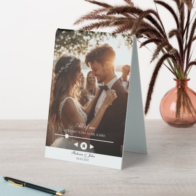 Personalized, Photo, First Song, Wedding Sign (In SItu (Table))