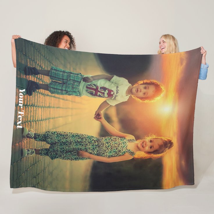 Personalized Photo Fleece Blanket | Zazzle