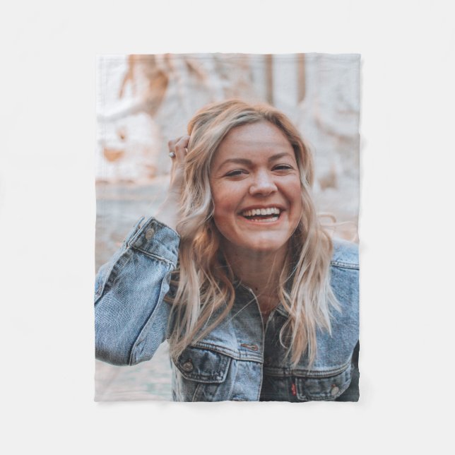 Personalized Photo Fleece Blanket (Front)
