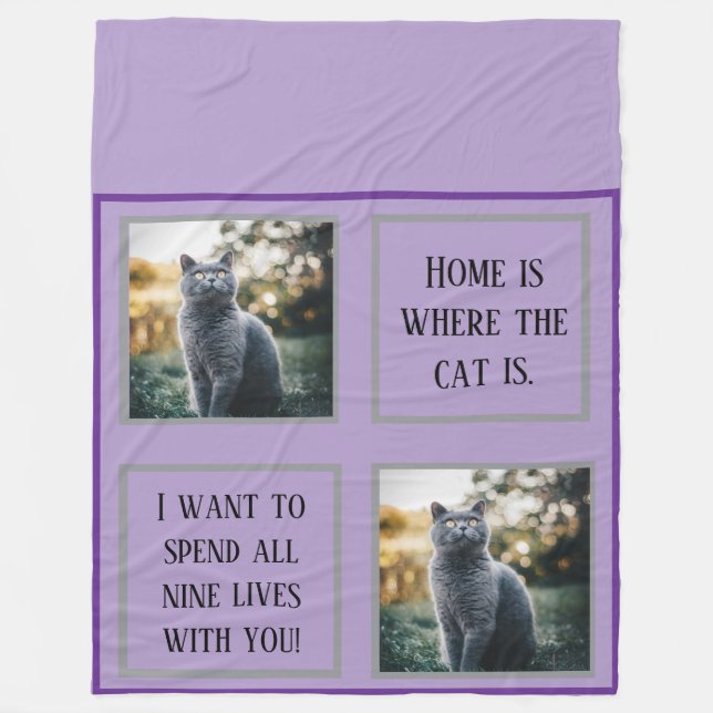 Personalized Photo Fleece Blanket - Custom Picture (Front)