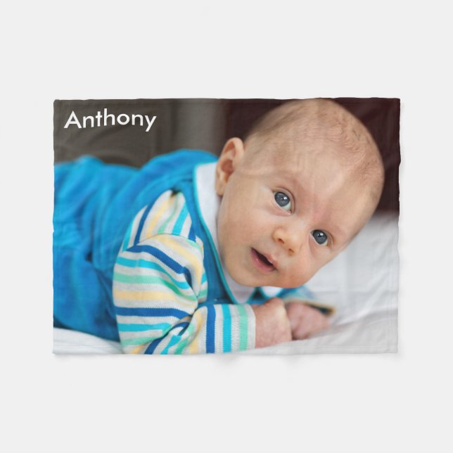 Personalized Photo Fleece Blankets Add Your Photo (Front (Horizontal))
