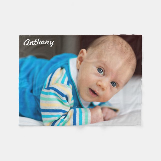 Personalized Photo Fleece Blankets With Your Photo (Front (Horizontal))