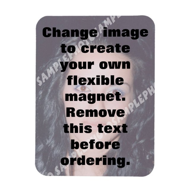 Personalized photo flexible magnet. Make your own Magnet (Vertical)
