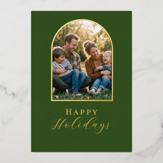 Personalized Photo Foil Holiday Card