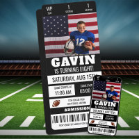 Personalized Photo Football Ticket Birthday Party