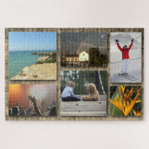 Personalized Photo Frame Collage Jigsaw Puzzle