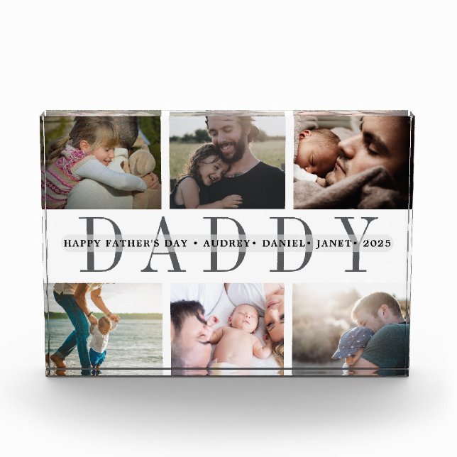 Personalized Photo Frame Custom Daddy Father's Day Acrylic Award (Front)