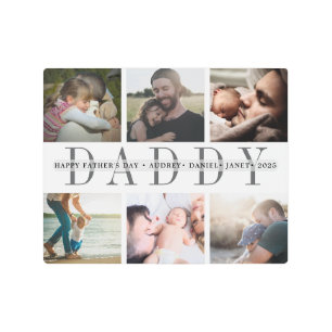 Personalized Photo Frame Custom Daddy Father's Day Metal Print