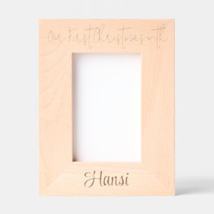Personalized Photo Frame Pet's 1st Christmas, 4x6"