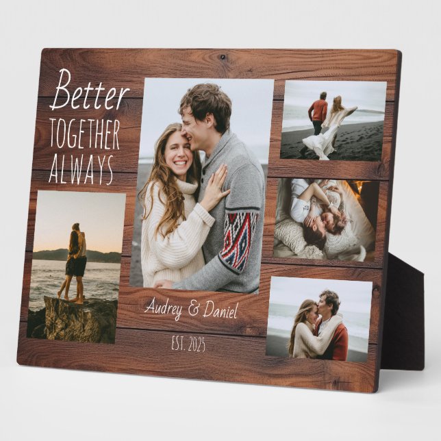 Personalized Photo Frames Wood Texture (Side)