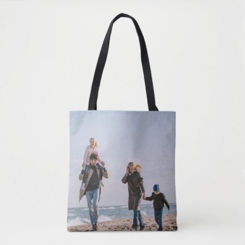 Personalized Photo Friends Family Modern Beach Tote Bag