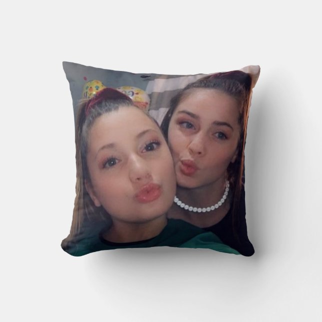 Personalized Photo Friendship Pillow BFF Besties (Front)