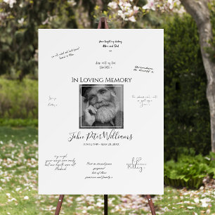 Personalized Photo Funeral Guest Book Alternative Foam Board