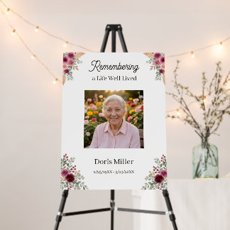 Personalized Photo Funeral Memorial Board