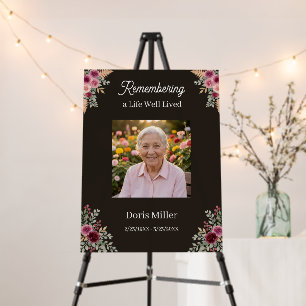 Personalized Photo Funeral Memorial Board