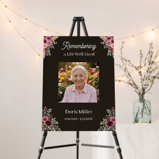 Personalized Photo Funeral Memorial Board