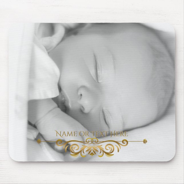 Personalized Photo Gift Custom Name or Text Mouse Pad (Front)