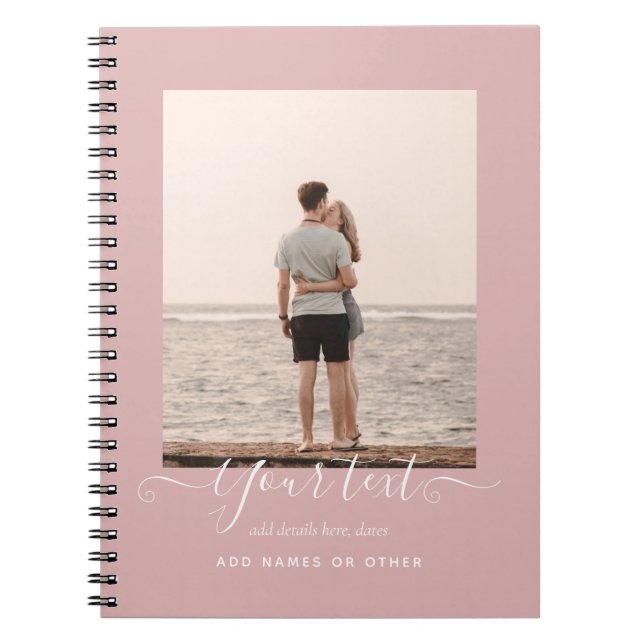 Personalized PHOTO GIFT - Family Friends Newlyweds Notebook (Front)