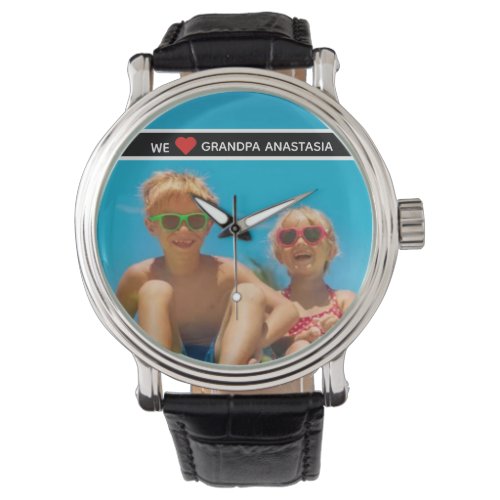 Personalized photo gift for Grandpa from children Watch